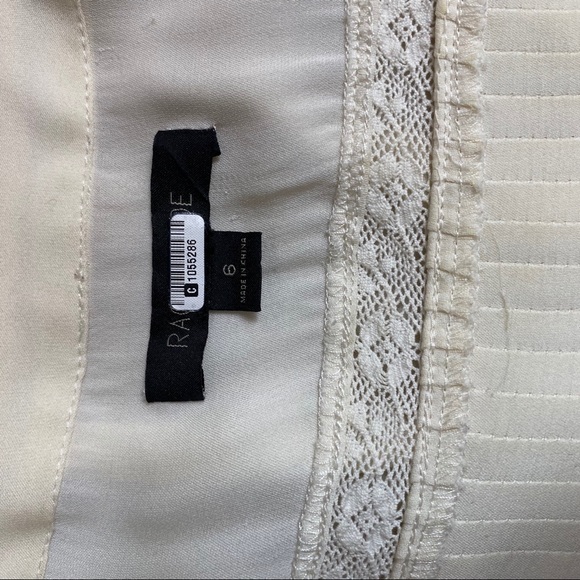 Rachel Zoe ivory silk ruffle tunic blouse 6 - Picture 7 of 8